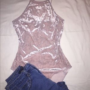 Pink Velvet bodysuit